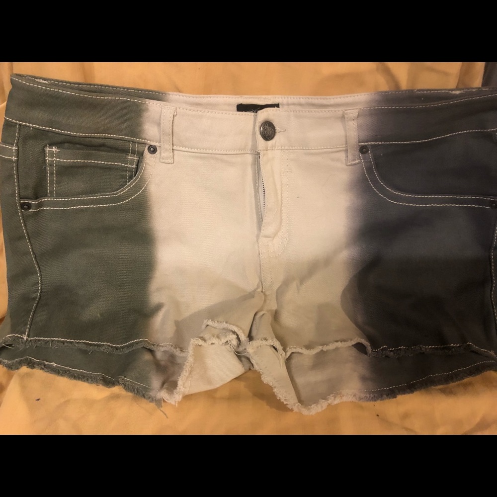 Multi colored jean shorts awesome fit